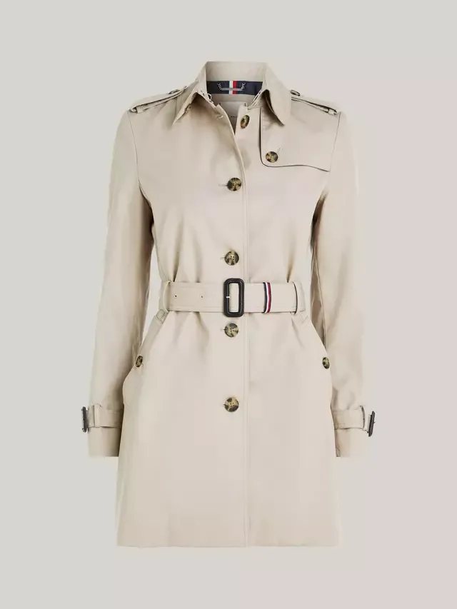 Тренч Heritage из чистого органического хлопка Tommy Hilfiger, Beige — фото 4