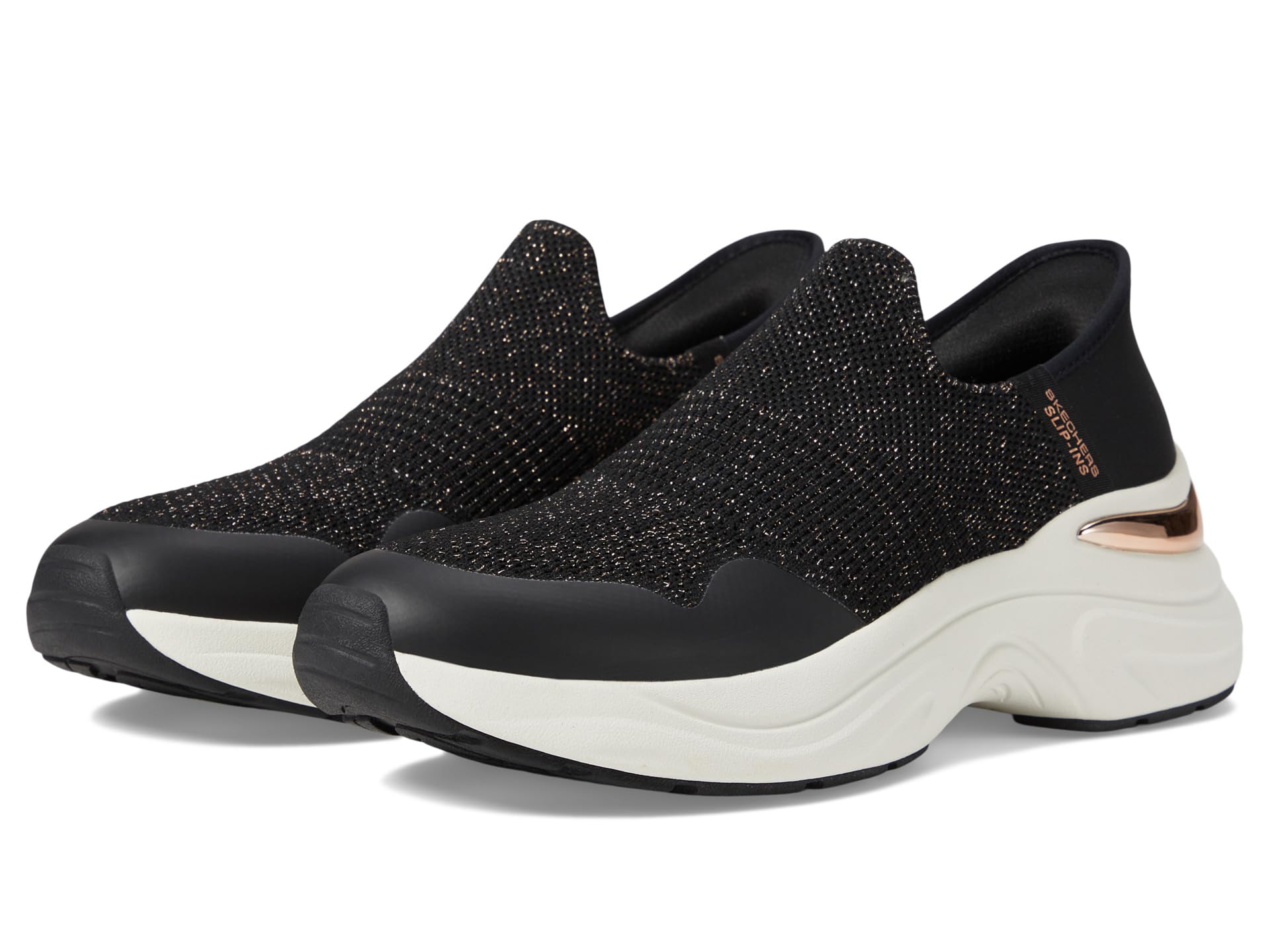 Кроссовки SKECHERS Hazel - Sugarland Hands Free Slip-In, Black/Rose Gold