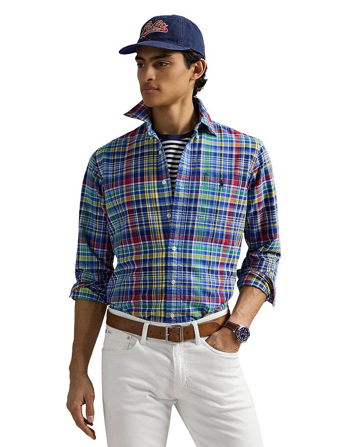 

Классическая клетчатая рубашка Oxford Polo Ralph Lauren, мультиколор