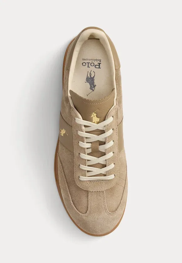 Кроссовки Heritage aera suede sneaker trainers Polo Ralph Lauren, грязно-бежевый — фото 4