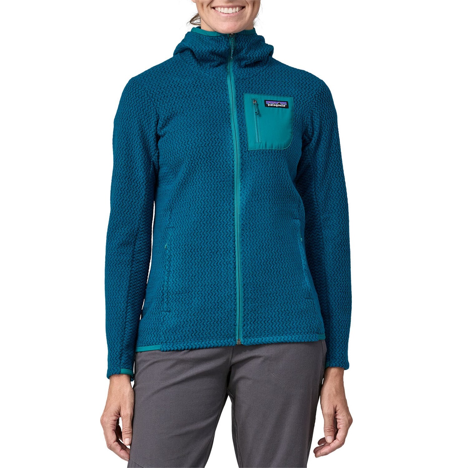 

Худи Patagonia R1 Air Full Zip, цвет Lagom Blue