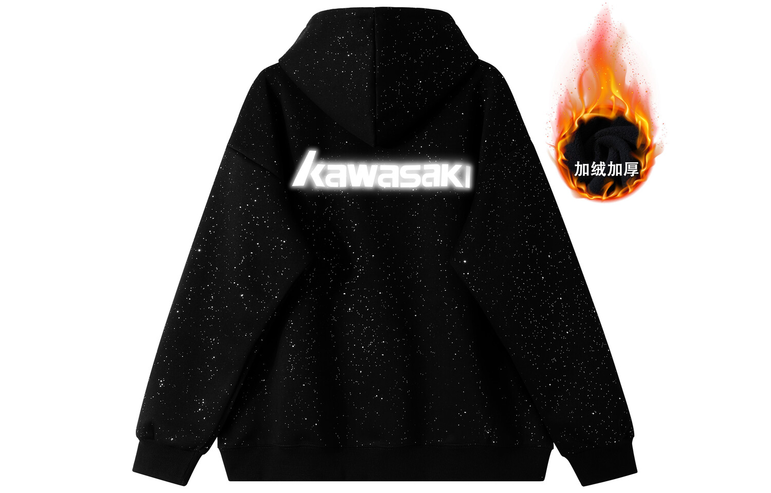 

Толстовка унисекс Kawasaki, Толстовка с круглым вырезом черная