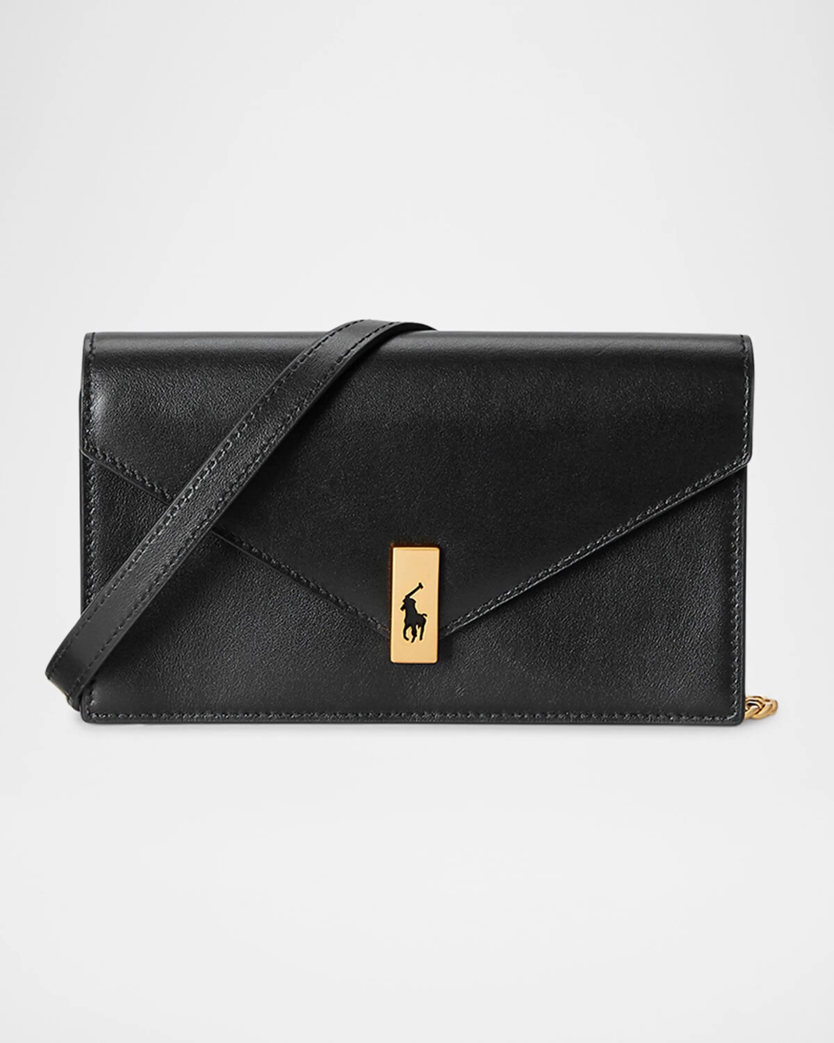 

Кожаный кошелек и сумка Polo ID на цепочке Polo Ralph Lauren, черный
