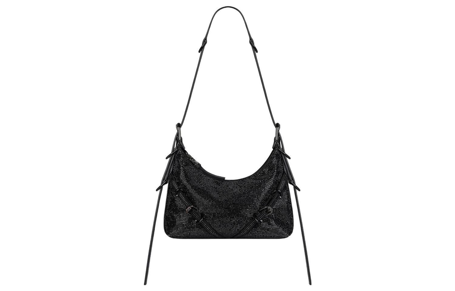 

Givenchy Вояж стразовая атласная портативная сумка через плечо женская черная