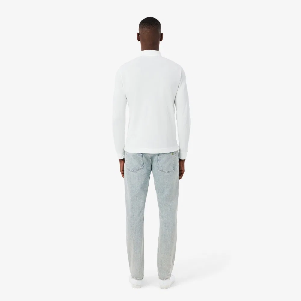 Мужские джинсы слим-фит светло-голубые от Lacoste — фото 3