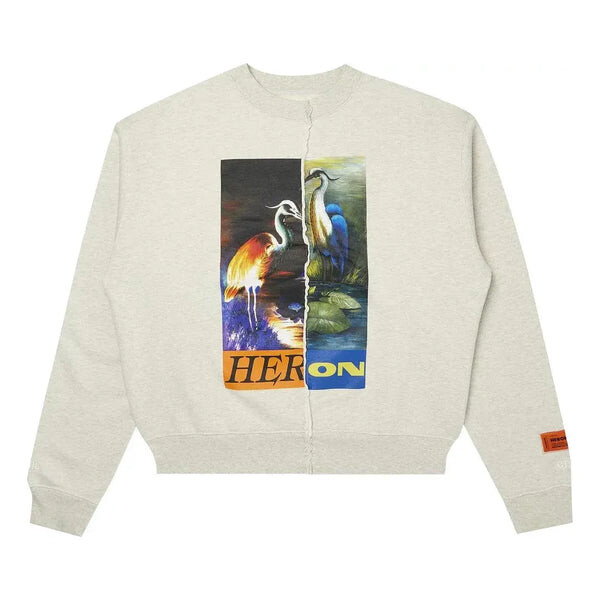 

Толстовка fw21 split herons crewneck sweatshirt 'grey melange' Heron Preston, серый