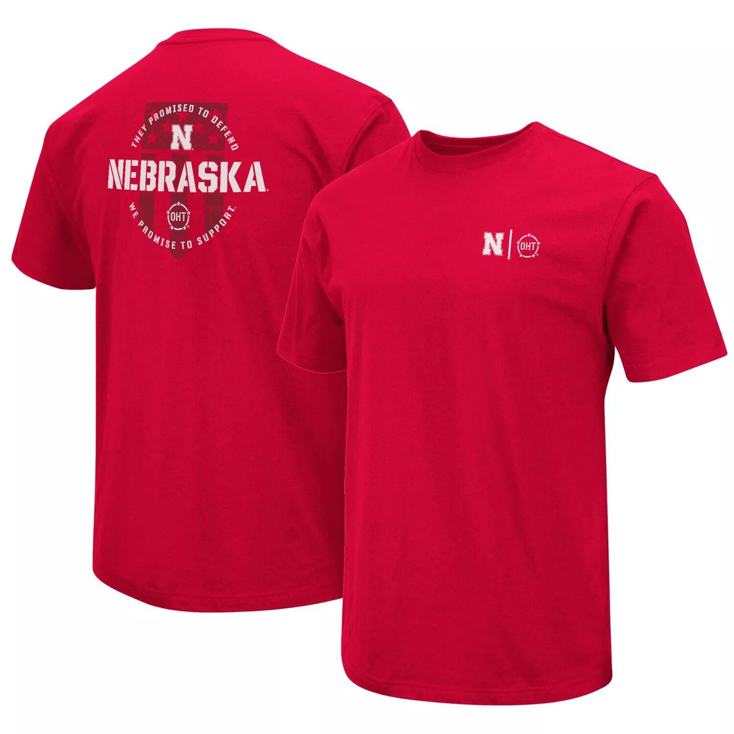 

Мужская футболка Scarlet Nebraska Huskers OHT Military Appreciation Colosseum