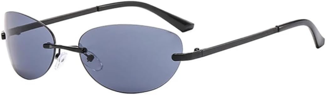 

Солнцезащитные очки с защитой UV400 | Без оправы, «кошачий глаз», цветные линзы | Для женщин и мужчин, для занятий спортом на открытом воздухе и вождения DSVIGF, Black-black