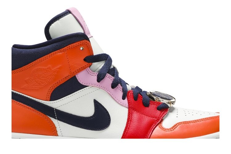 Кроссовки Air Jordan Melody Ehsani x Wmns Air Jordan 1 Mid, разноцветный — фото 2