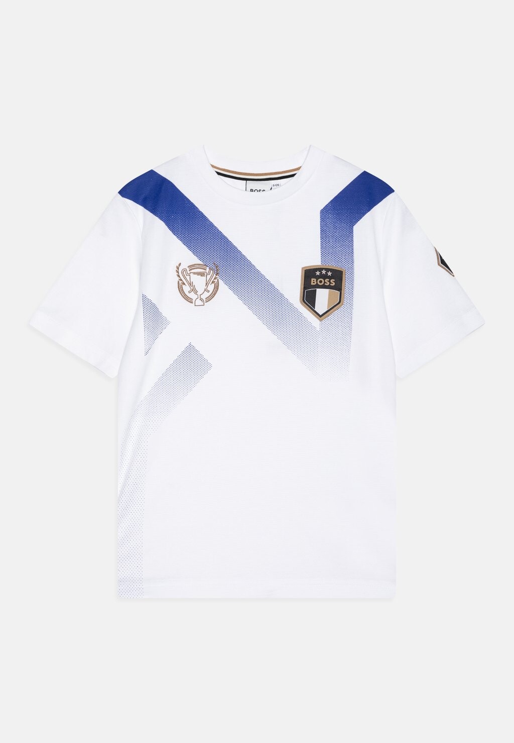 

Футболка с принтом FOOTBALL SHORT SLEEVES BOSS Kidswear, цвет white
