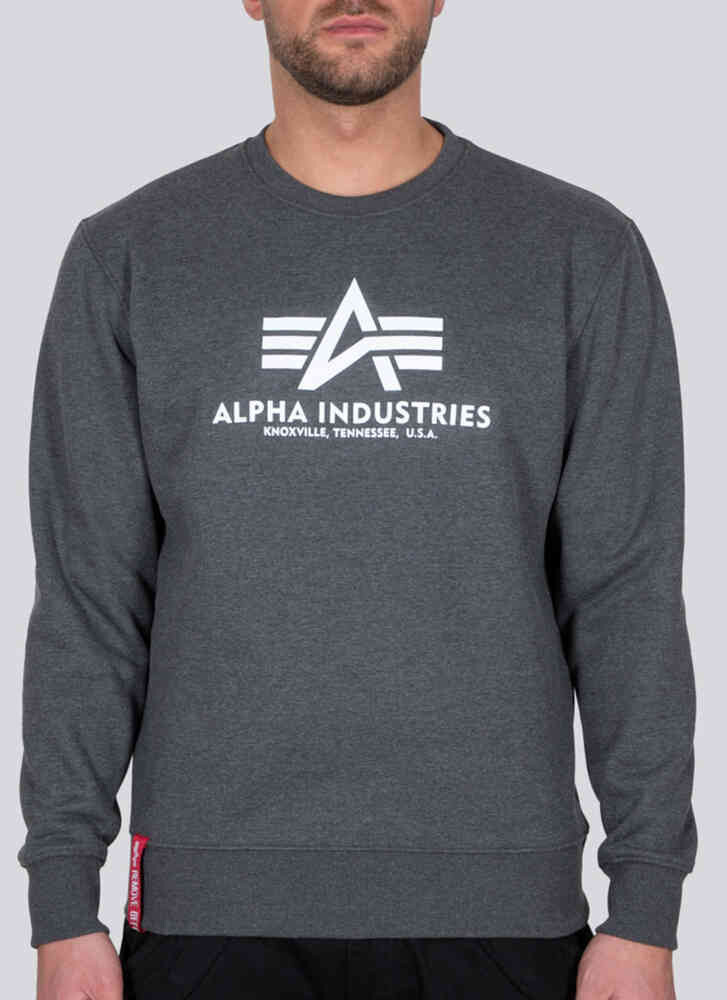 

Базовая толстовка Alpha Industries, меланжевый серый