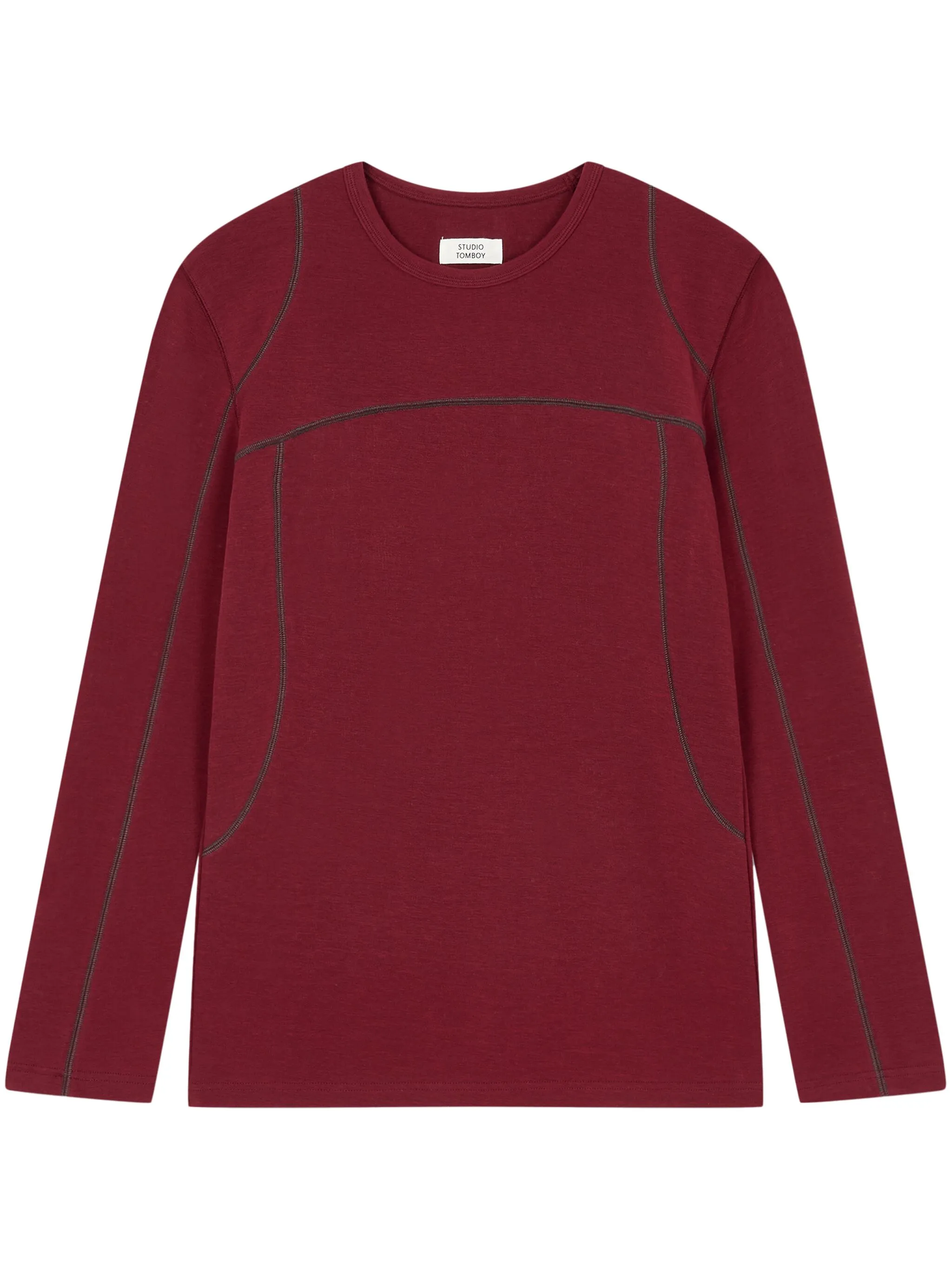 

Толстовка с декоративными швами Studio Tomboy, красный