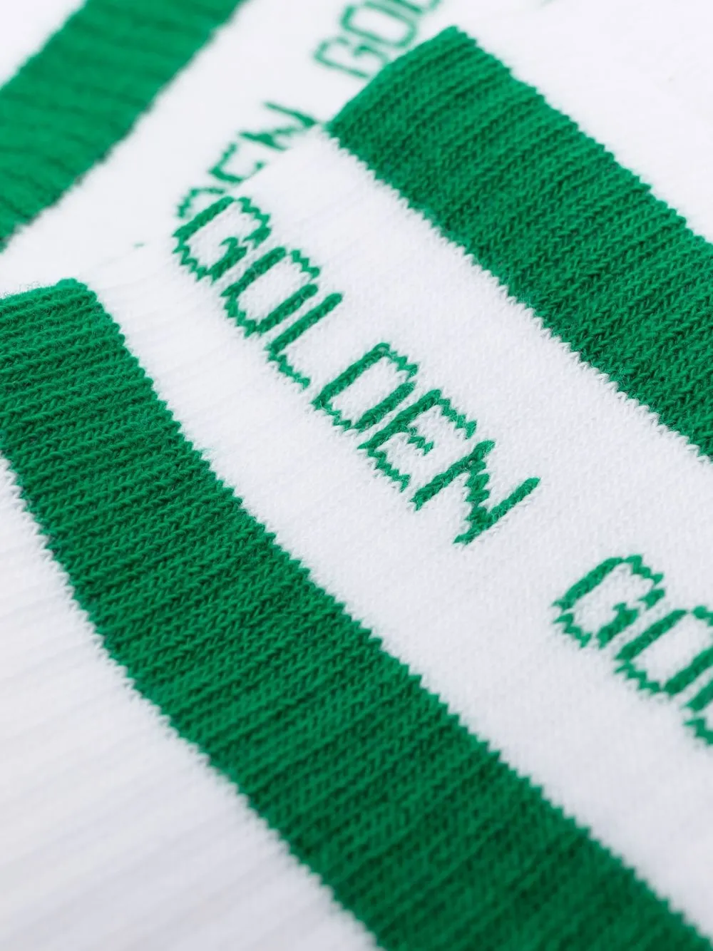 

Носки вязки интарсия с логотипом Golden Goose, белый