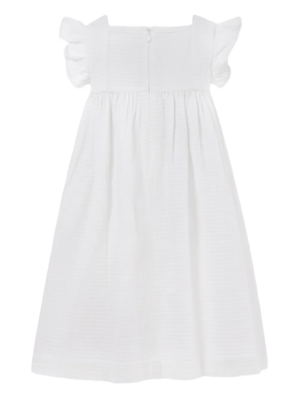 Платье из органического хлопка с оборками Petit Bateau, белый — фото 2