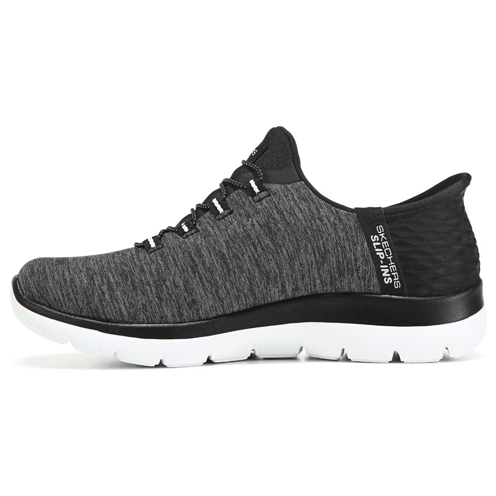 Кроссовки Slip-Ins Summits Skechers, black/white wide — фото 3