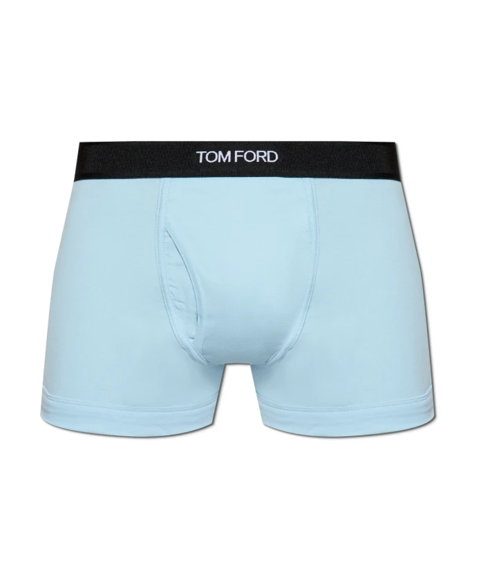 

Трусы-Боксеры с жаккардовым логотипом и эластичной тканью Tom Ford, синий