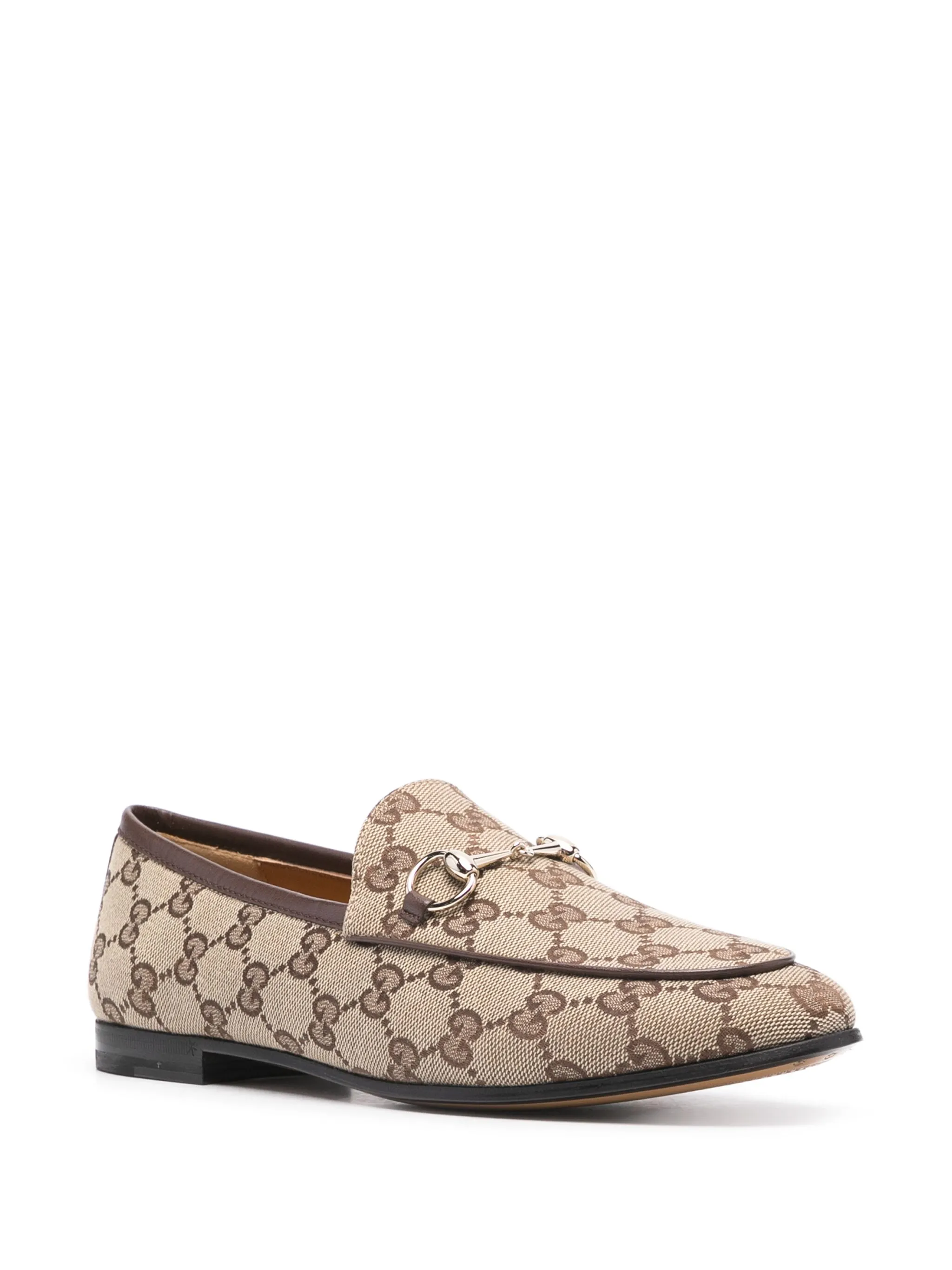 Лоферы Jordaan из канваса с узором GG Gucci, бежевый — фото 2