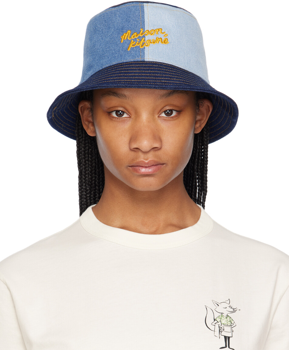 

Синяя джинсовая панама Maison Kitsune
