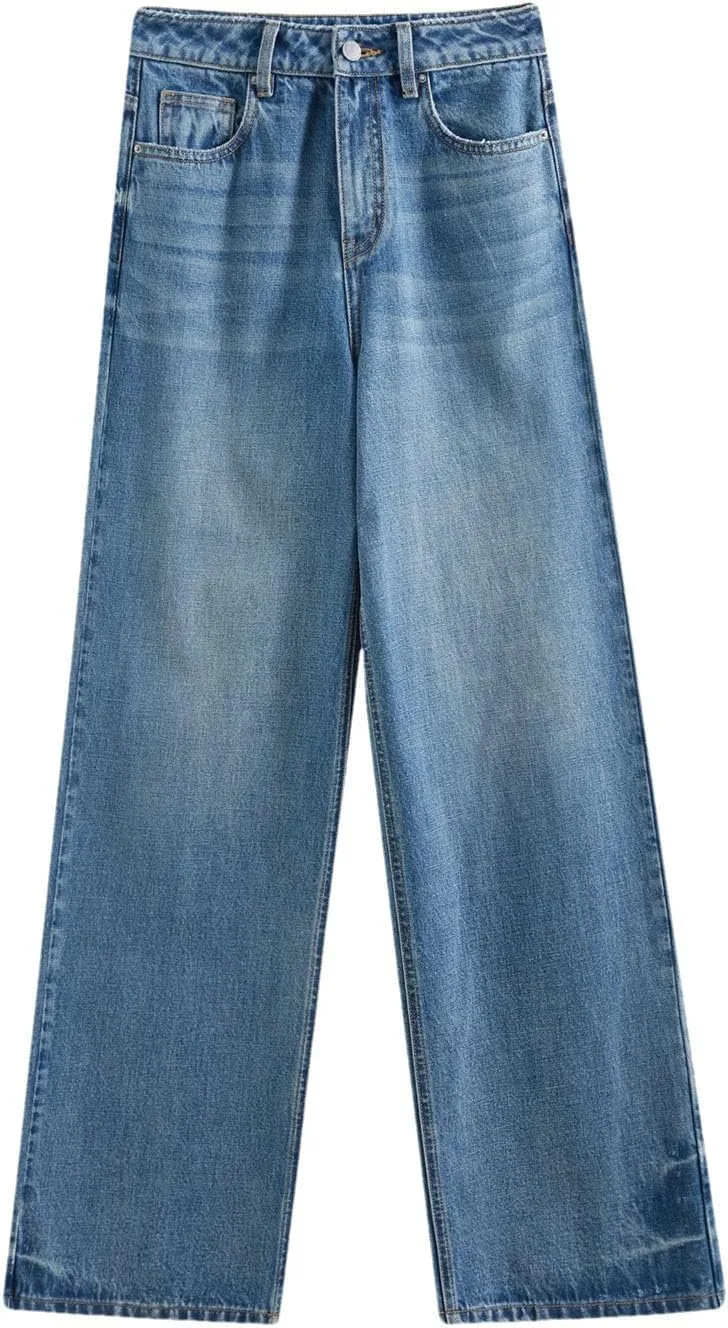 

Женские джинсы ретро прямые с высокой талией