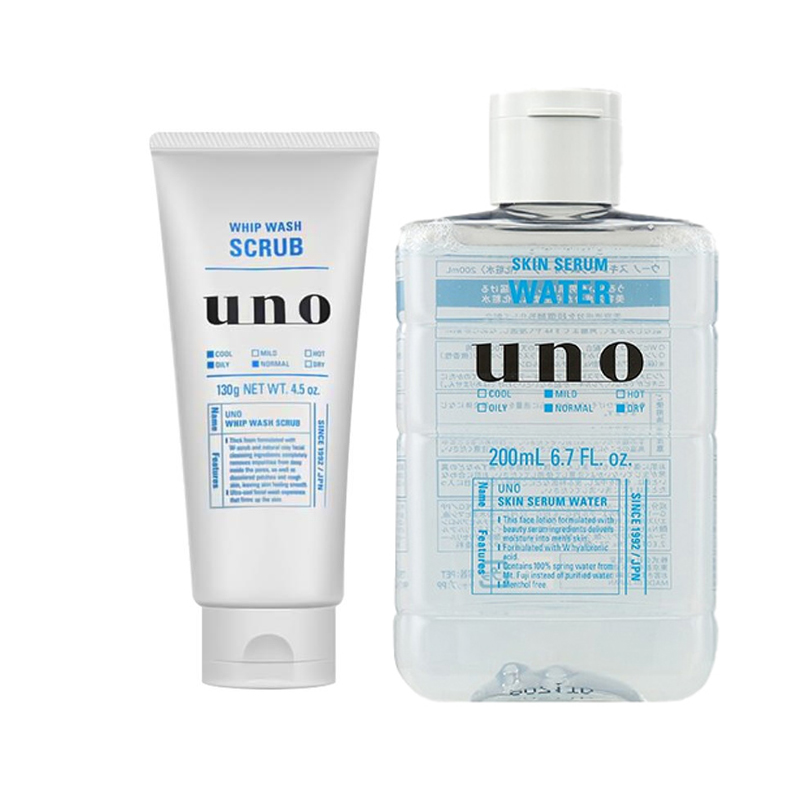 

Мужской набор для ухода: очищающее средство и тоник, восстановление и контроль жирности, 130г+200г Uno