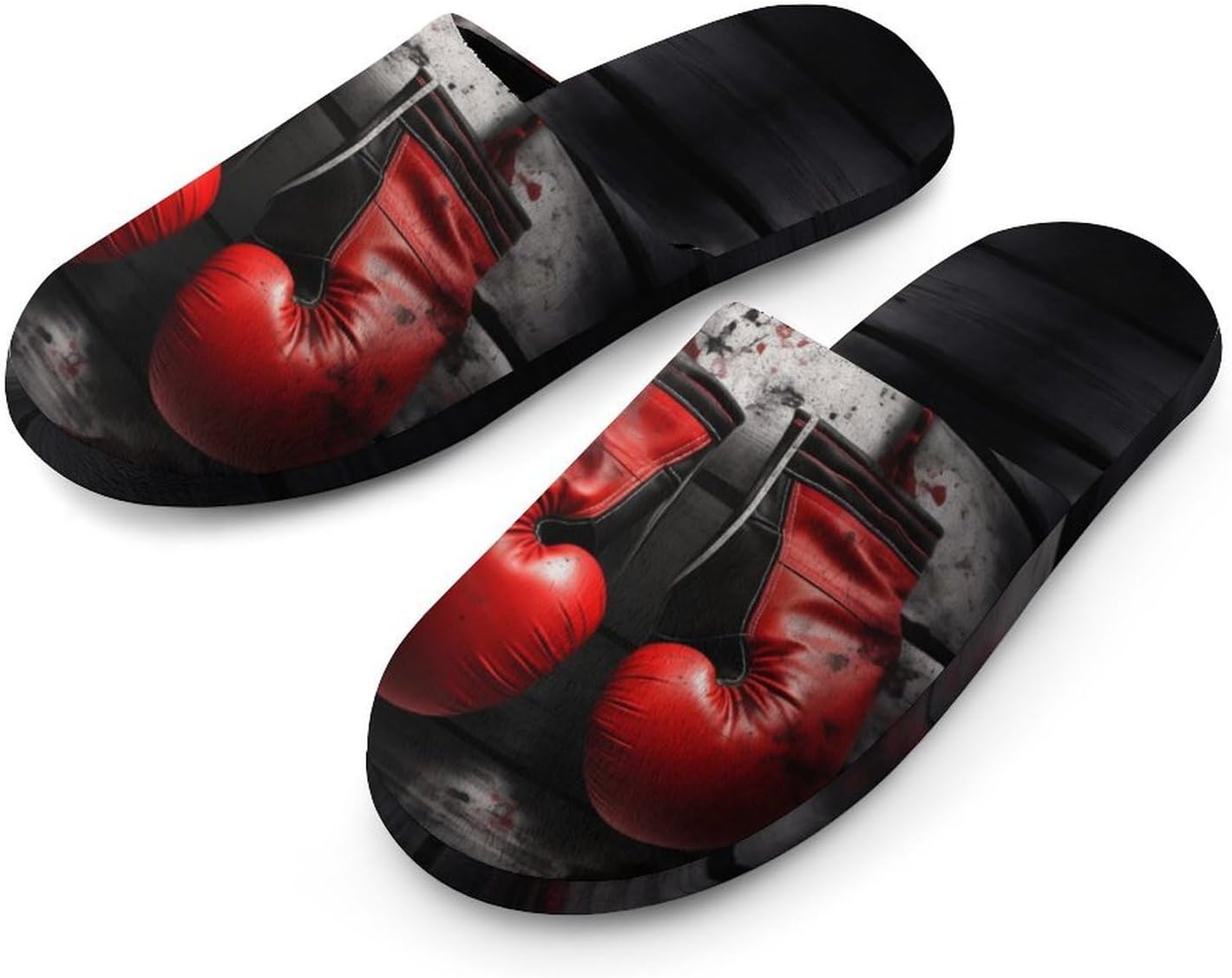 

Красные боксерские перчатки Мужские тапочки Нескользящие Удобные Теплые зимние домашние тапочки Kuyt