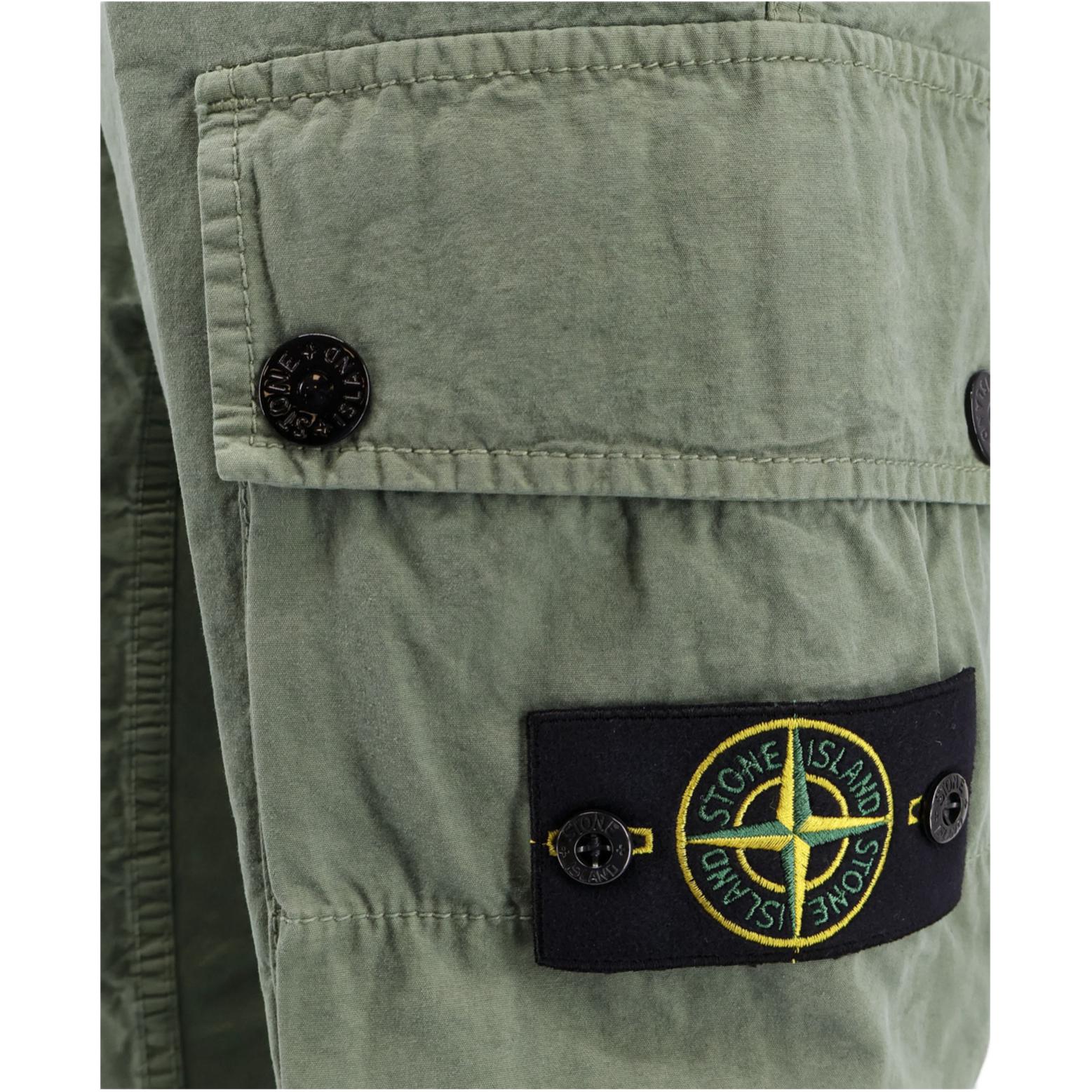 Карго с логотипом на нашивке STONE ISLAND, светло-зеленый — фото 3