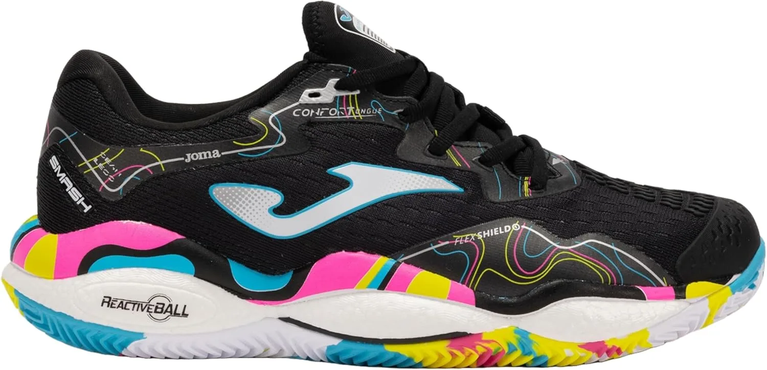 Кроссовки Joma Padel Smash 37-47 с амортизирующими подушечками и реактивной подошвой защищают и предотвращают повреждения, черный