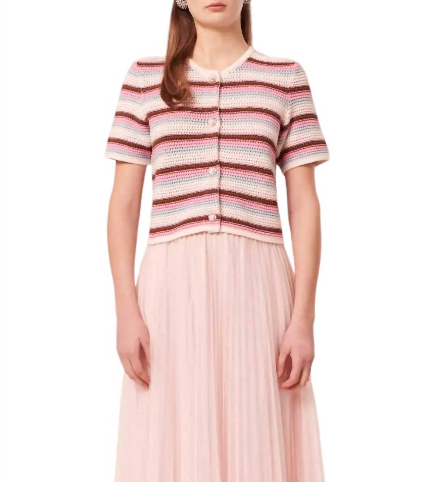 

Свитер Gemila Knit в розовом цвете TARA JARMON