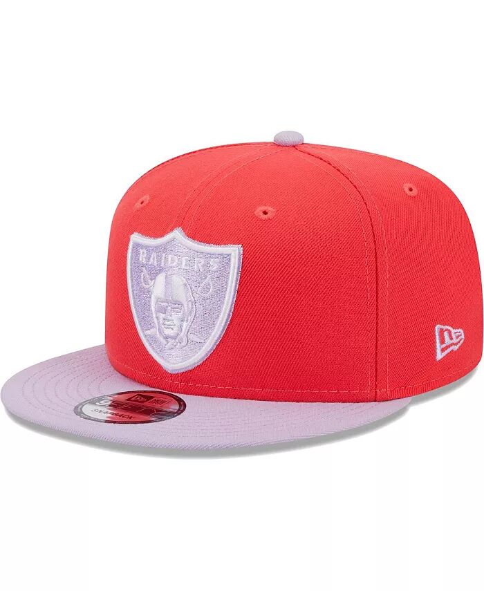 

Мужская красная, лавандовая бейсболка Las Vegas Raiders в двухцветном наборе 9FIFTY Snapback New Era