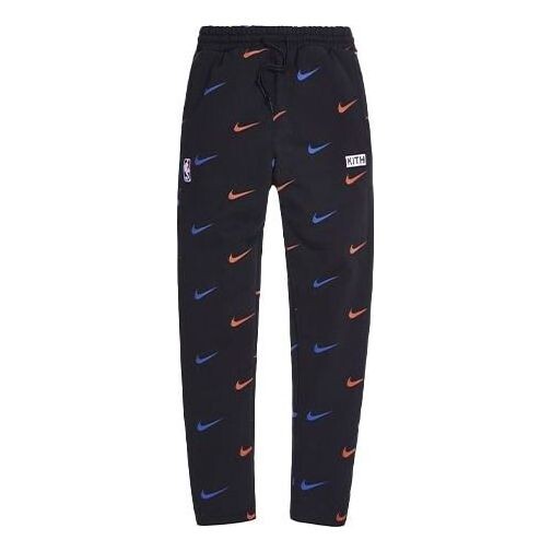 

Брюки x nike new york knicks aop fleece pant 'black' Kith, черный