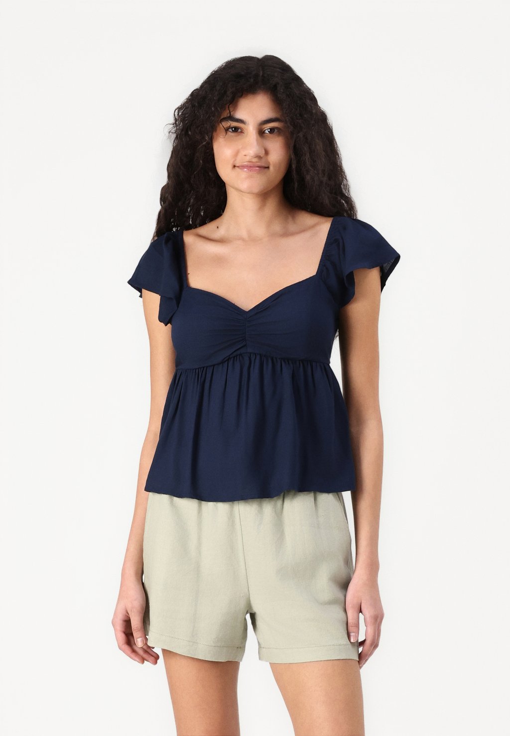 

Блуза LACE UP BABY DOLL Hollister Co., синий