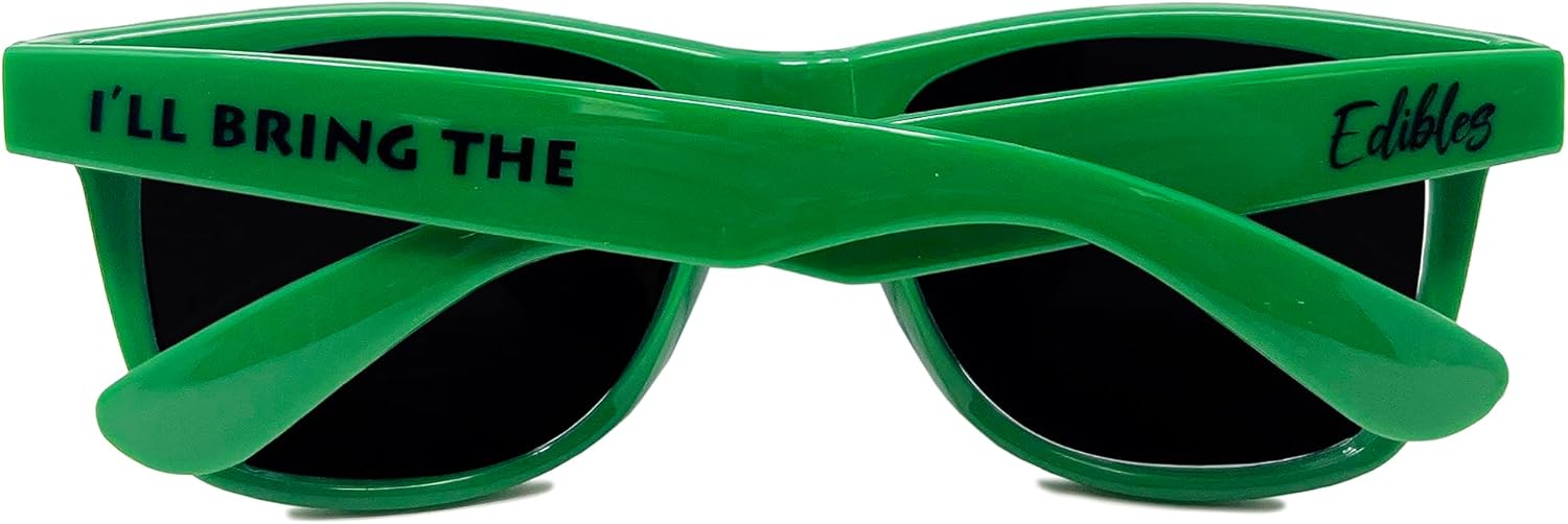 

Стильные поляризованные солнцезащитные очки Funky Junque в стиле ретро — защита от УФ-излучения, классические очки унисекс — для девичника, однотонные, в выгодных комплектах, I'll Bring the - Edibles (Kelly Green)