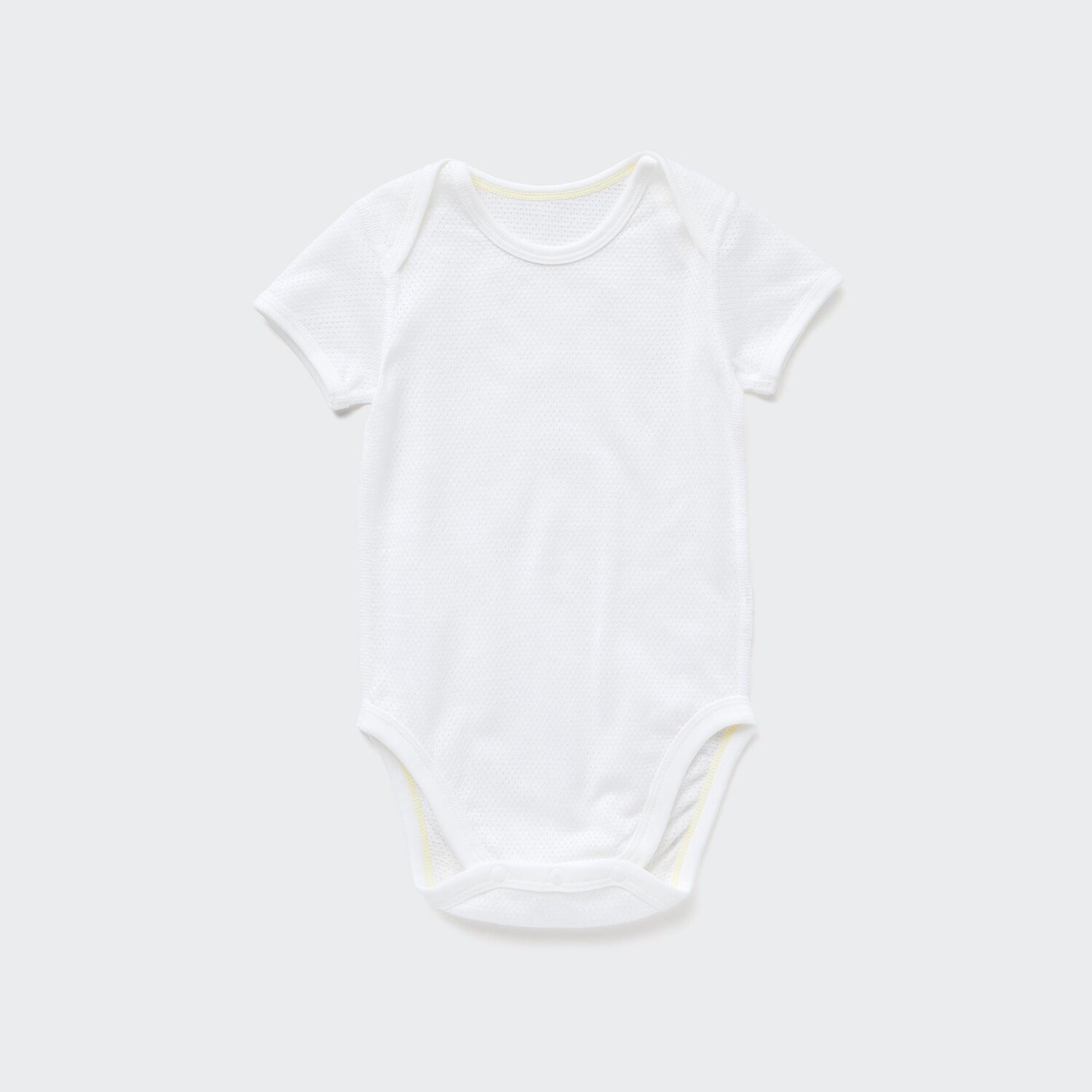 

Боди UNIQLO из хлопковой сетки c короткими рукавами, белый