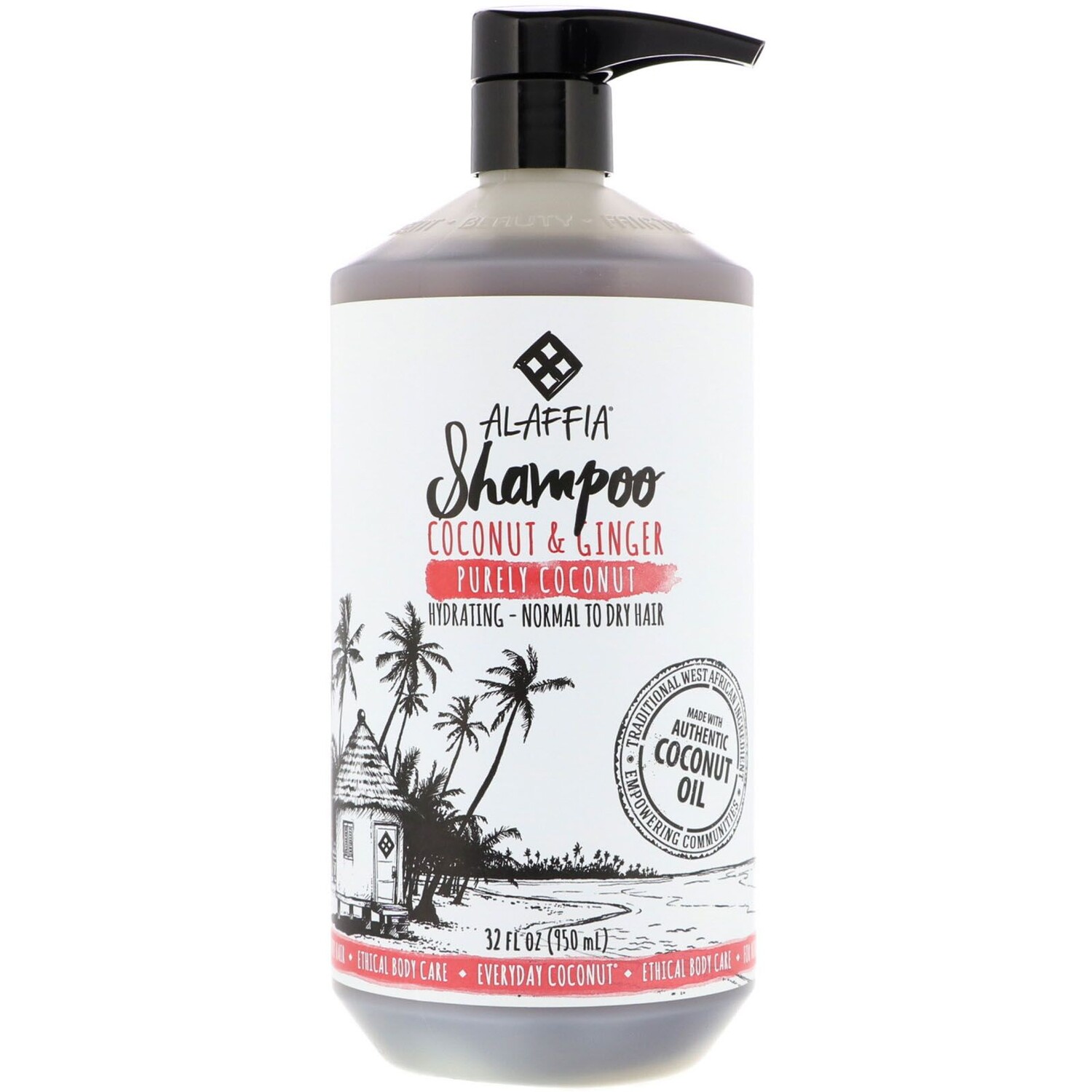 

Everyday Coconut Shampoo Hydrating Normal to Dry Hair Purely Coconut 32 fl oz (950 ml)