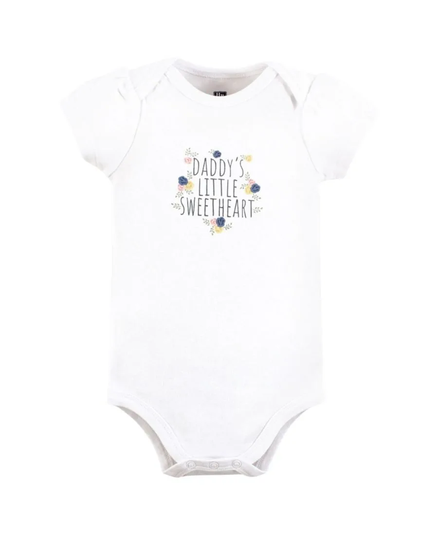 Комплект из 3 мягких хлопковых боди на каждый день Hudson Baby, Daddys Sweetheart — фото 3