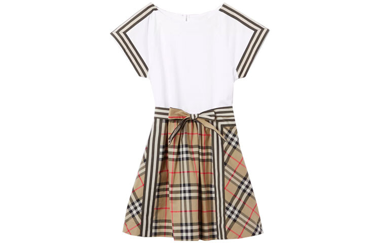 

Детское платье Burberry Kids, цвет Archive Beige