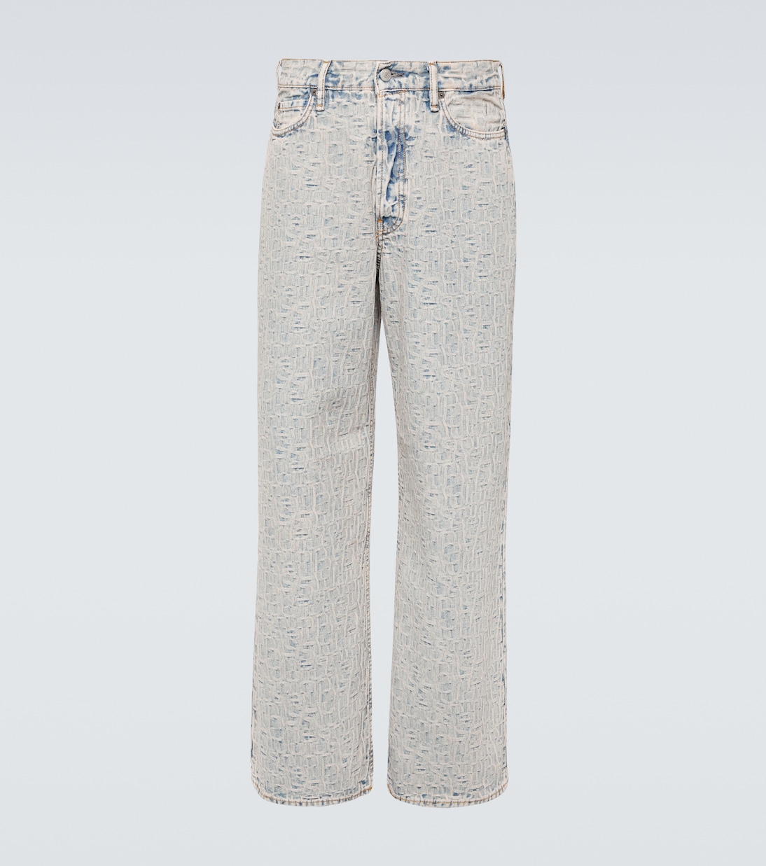 Джинсы широкого кроя с монограммой 1981M Acne Studios, Blue/Beige