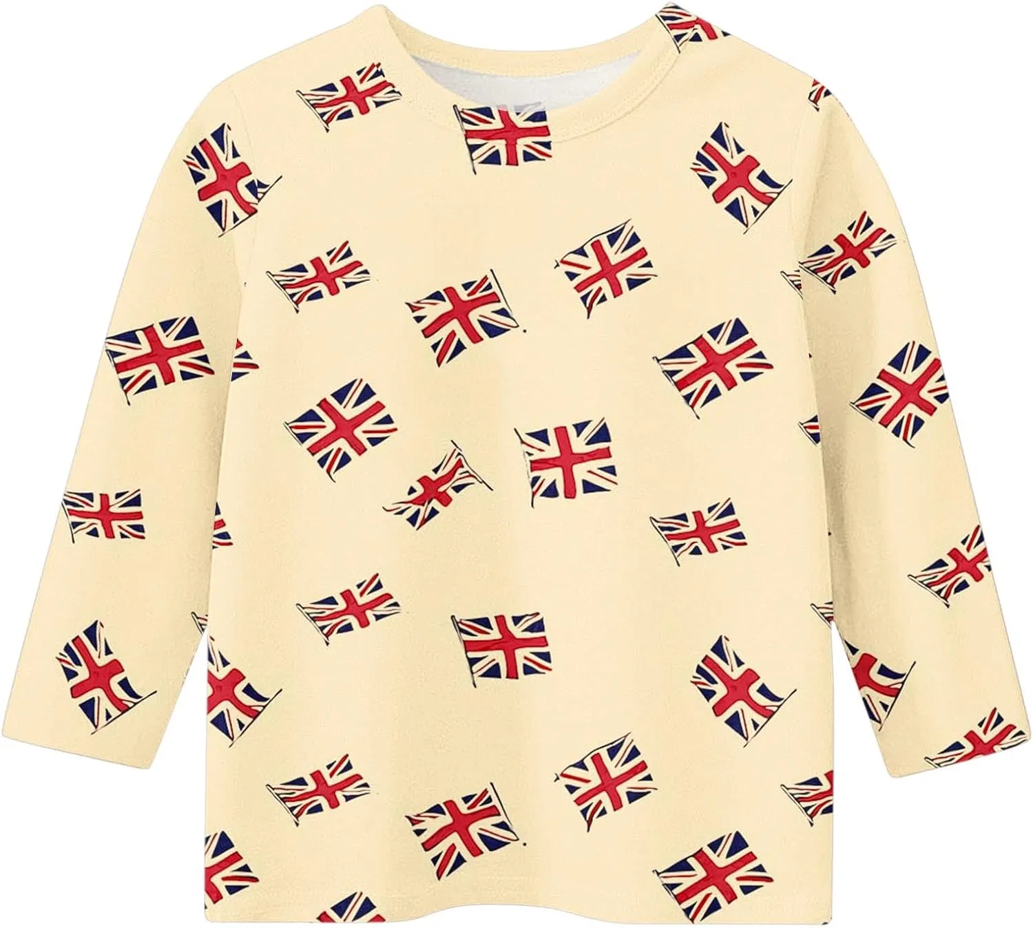 Футболка с рукавом 3/4 Union Jack, Zzalalana, бежевый — фото 2