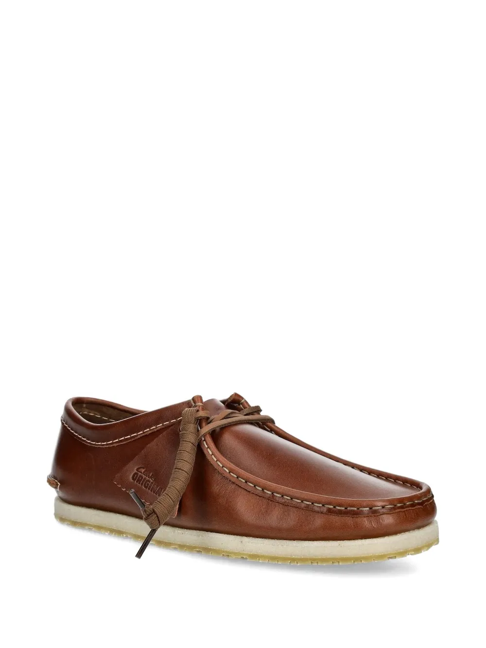 Кожаные туфли на шнуровке Clarks Originals, коричневый — фото 2