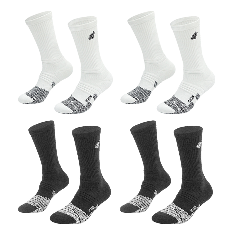 

Гольфы унисекс NICEID, 4 Pack (White *3+Black)