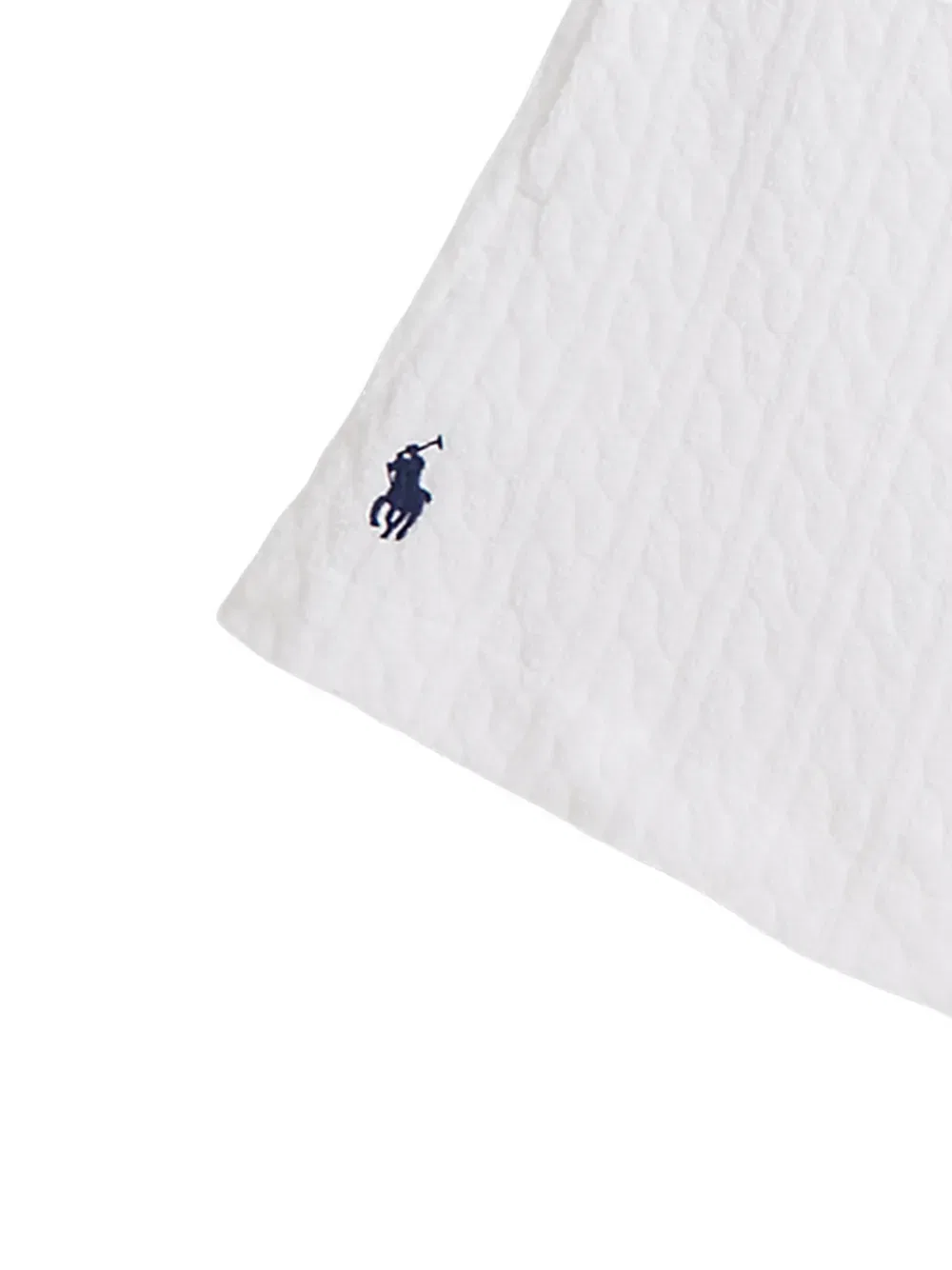 Комплект из шорт и топа крупной вязки Polo Ralph Lauren Kids, белый — фото 3