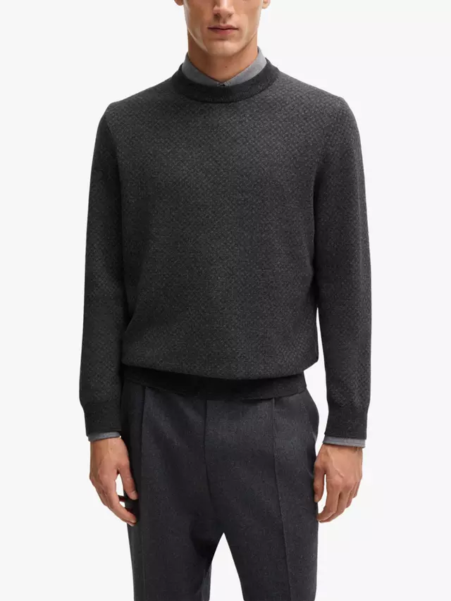 

Джемпер HUGO BOSS BOSS Crew Neck Wool Blend, черный