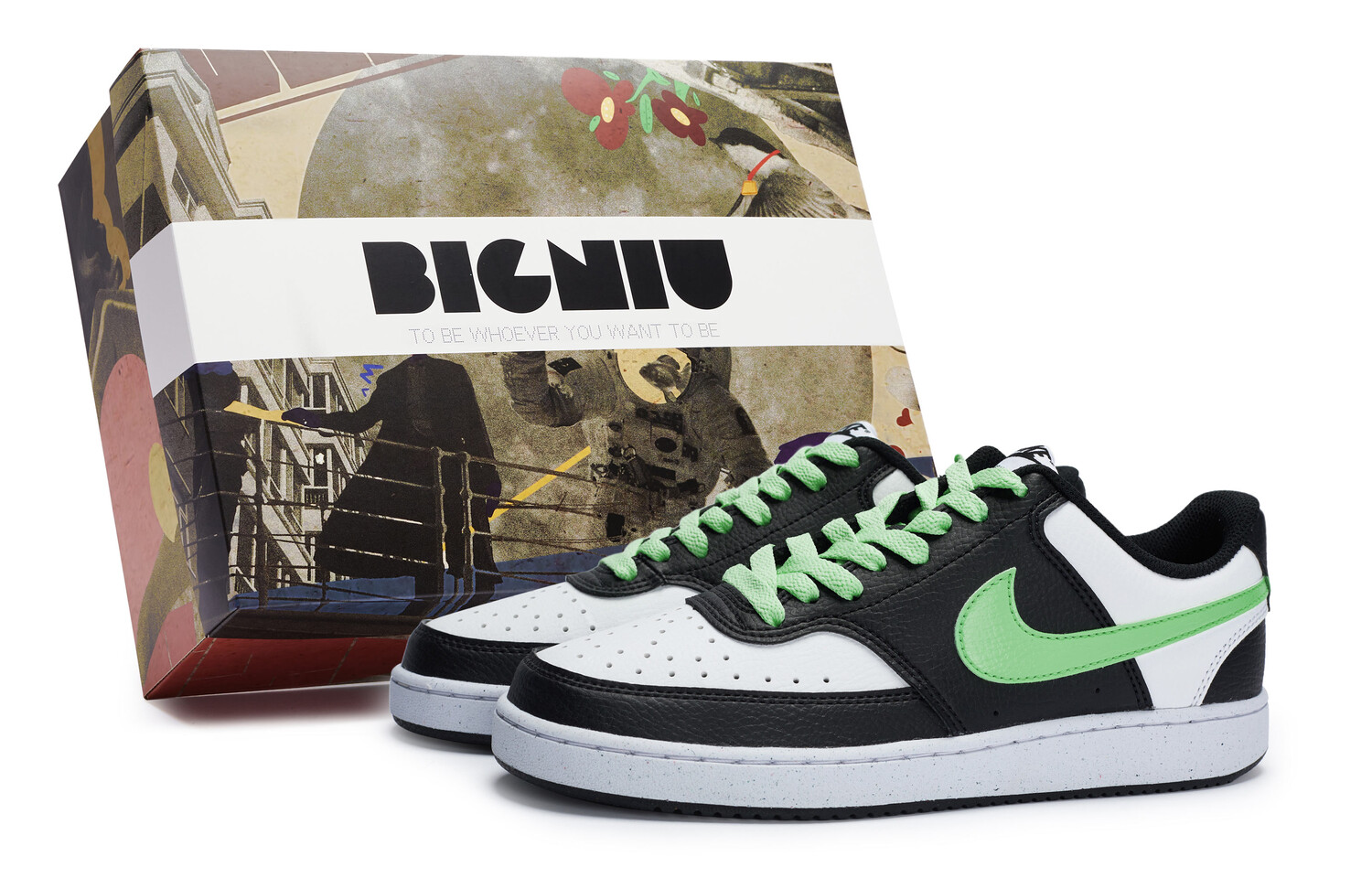 

Кроссовки Nike Court Vision Low Skateboarding Shoes Unisex Low-top Green, зеленый