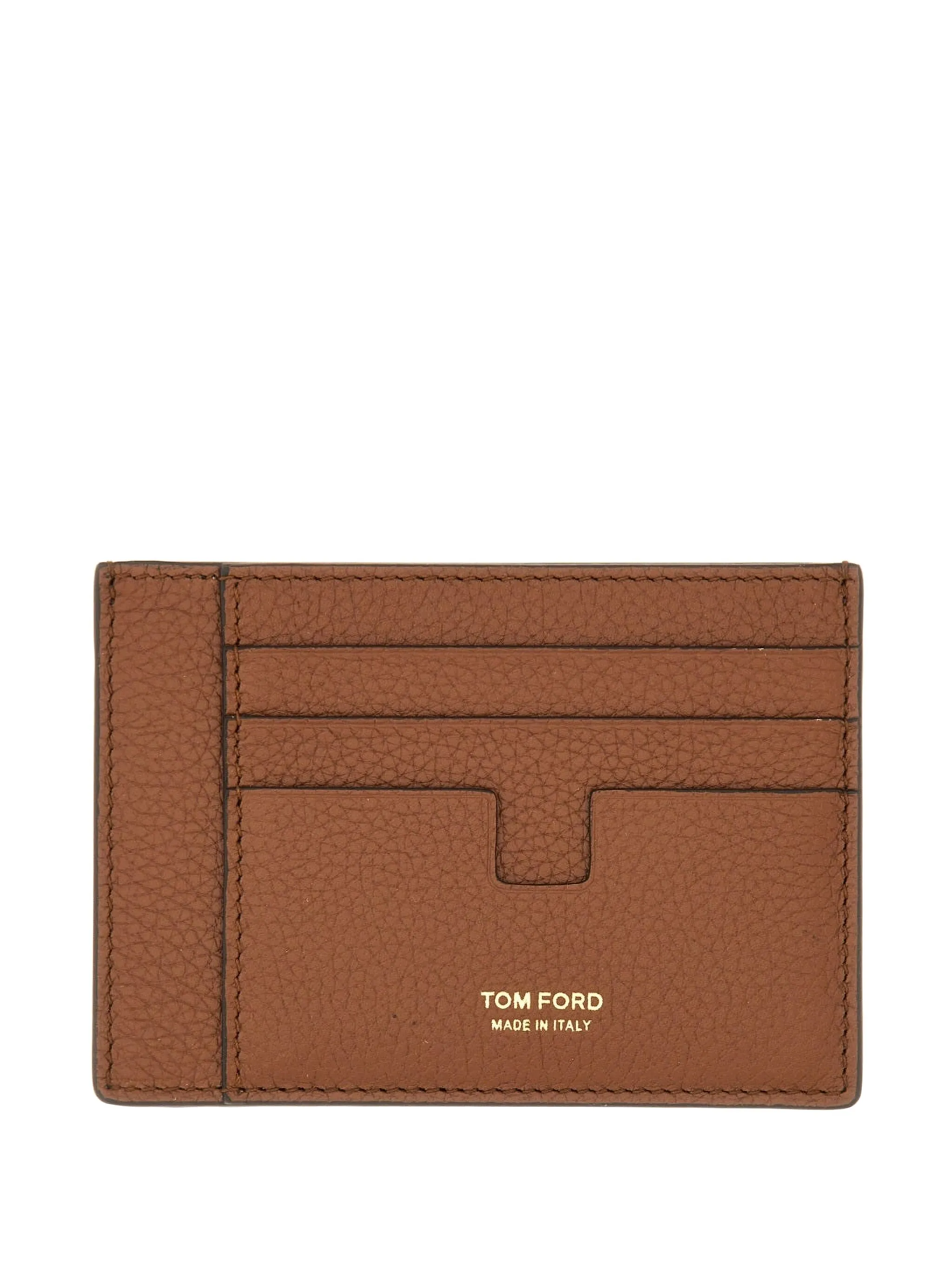 

Картхолдер из зернистой кожи Tom Ford, коричневый