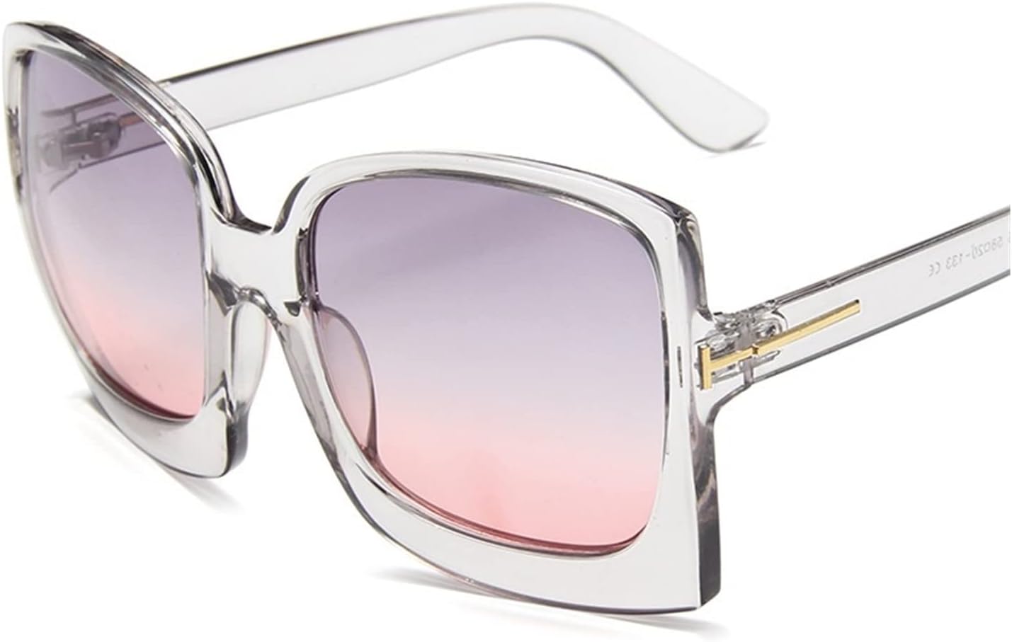 

Крупные солнцезащитные очки для женщин и мужчин. Прозрачные солнцезащитные очки с плавным изменением цвета. Очки в крупной оправе с защитой от УФ-излучения UV400 YGDBXHYD, C7 Grey Pink