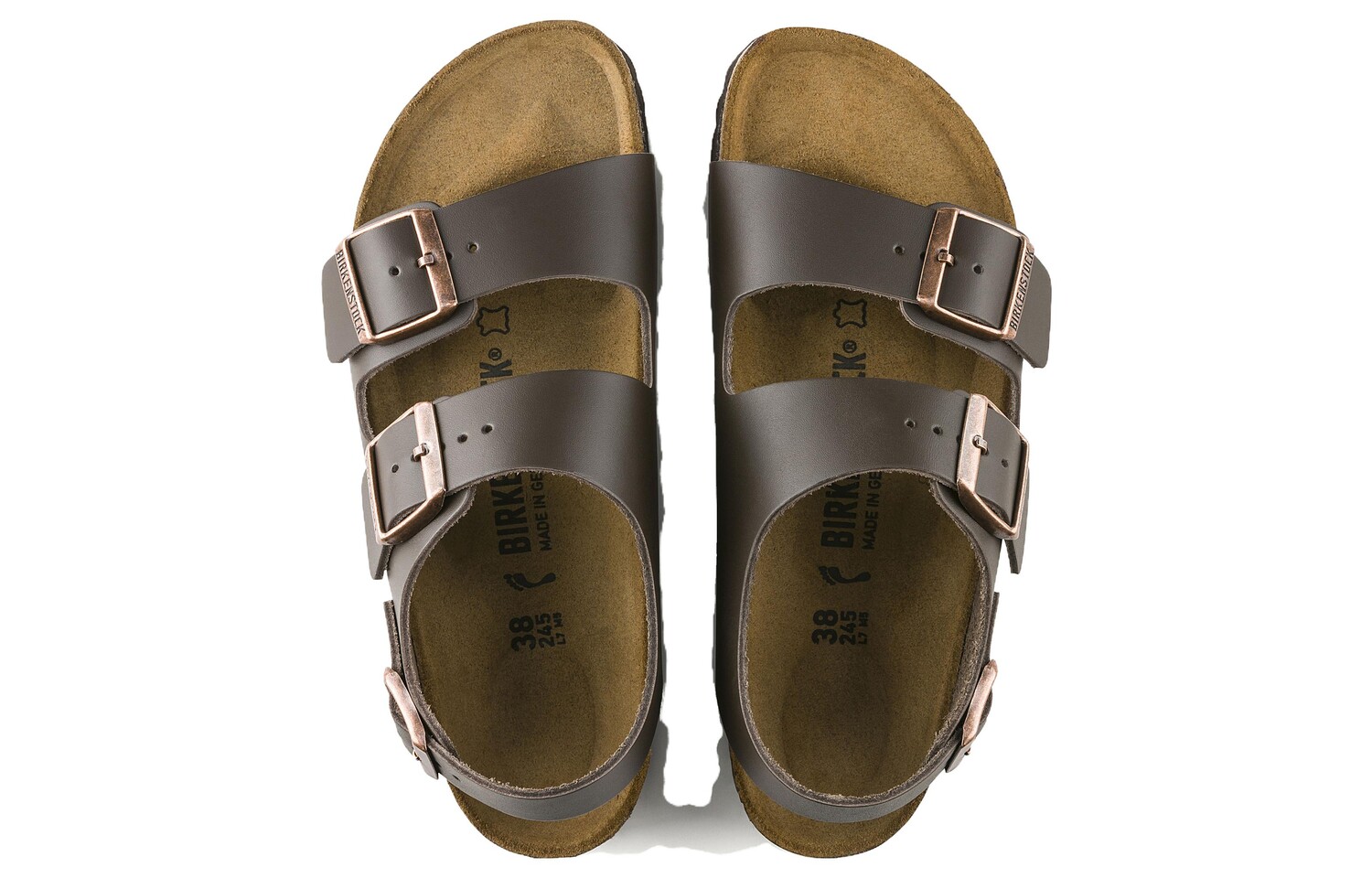 Сандалии-слайды унисекс Birkenstock, темно-коричневый — фото 3