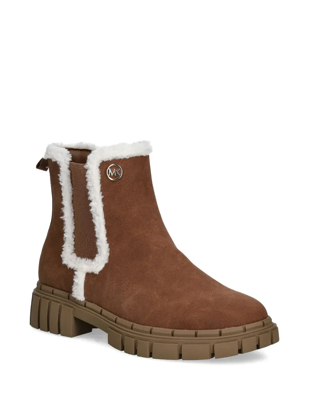 Сапоги на молнии из овчины Michael Kors Kids, коричневый