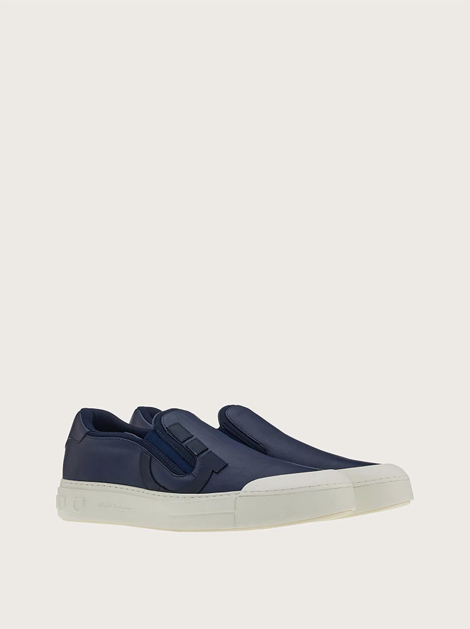 Мужские кроссовки Gancini Slip-On в цвете «синий морской» Salvatore Ferragamo, Blue Marine — фото 2