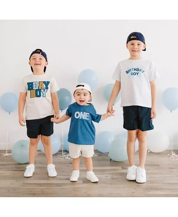 Футболка с коротким рукавом в стиле пэчворк - детская Sweet Wink, Indigo — фото 4