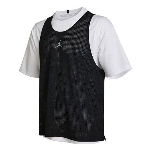 

Футболка Men's Air Jordan Colorblock Casual Sports Two-Piece Round Neck Short Sleeve Black T-Shirt, мультиколор